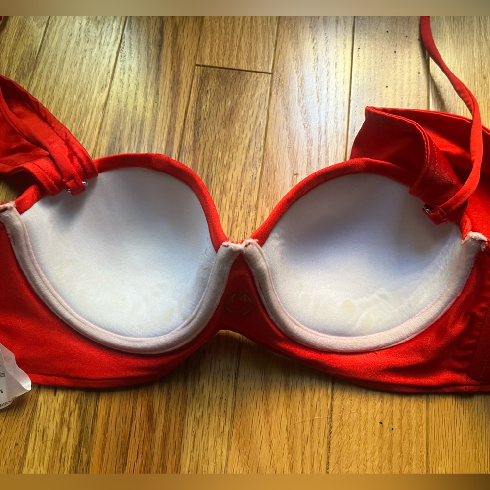 Enchanted Bikinis Arabian Nights Jasmine Red Off Shoulder Swimsuit Small - Picture 5 of 7